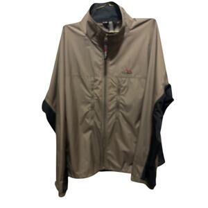 LL Bean Outdoors Jacket Mens Brown Full Zip Windbreaker Lined Lightweight Large